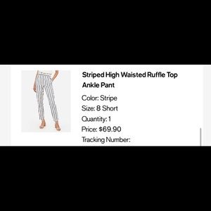 Stripe high waisted ankle pant express